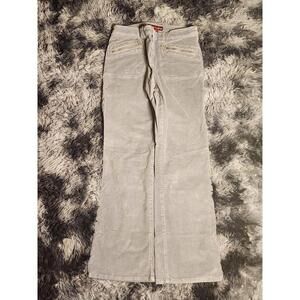 Jones Wear Jeans Velvet Felt Womens Size 6 Pants Grey Y2K Style Front Zippers